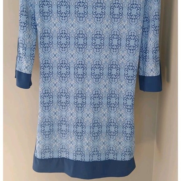 Cabana Life Moroccan Tile 3/4 Sleeve Dress - Picture 8 of 10